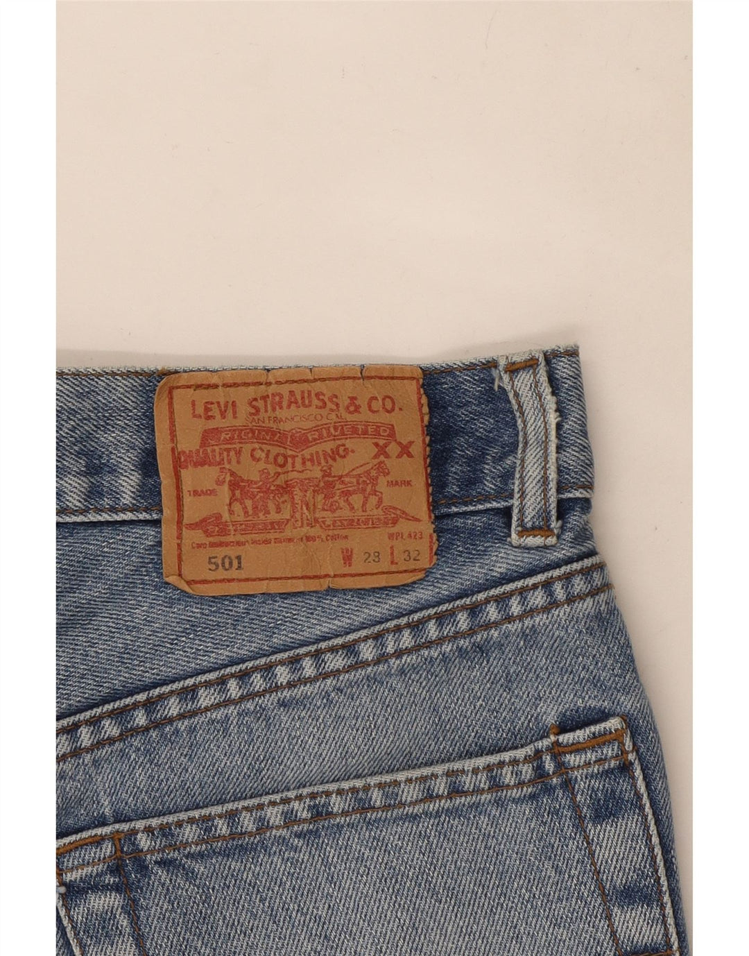 Женские джинсовые шорты Levi's 501 W28, средние синие