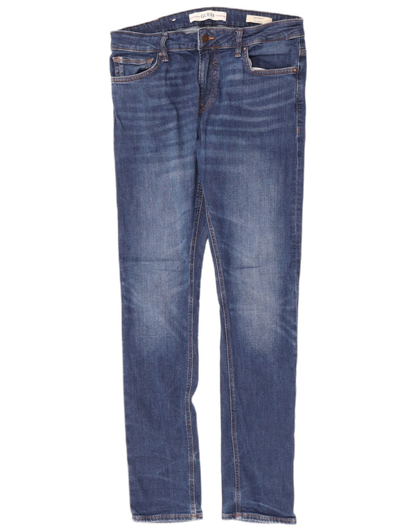 Мужские джинсы скинни Guess Miami W34 L34, синие, хлопок