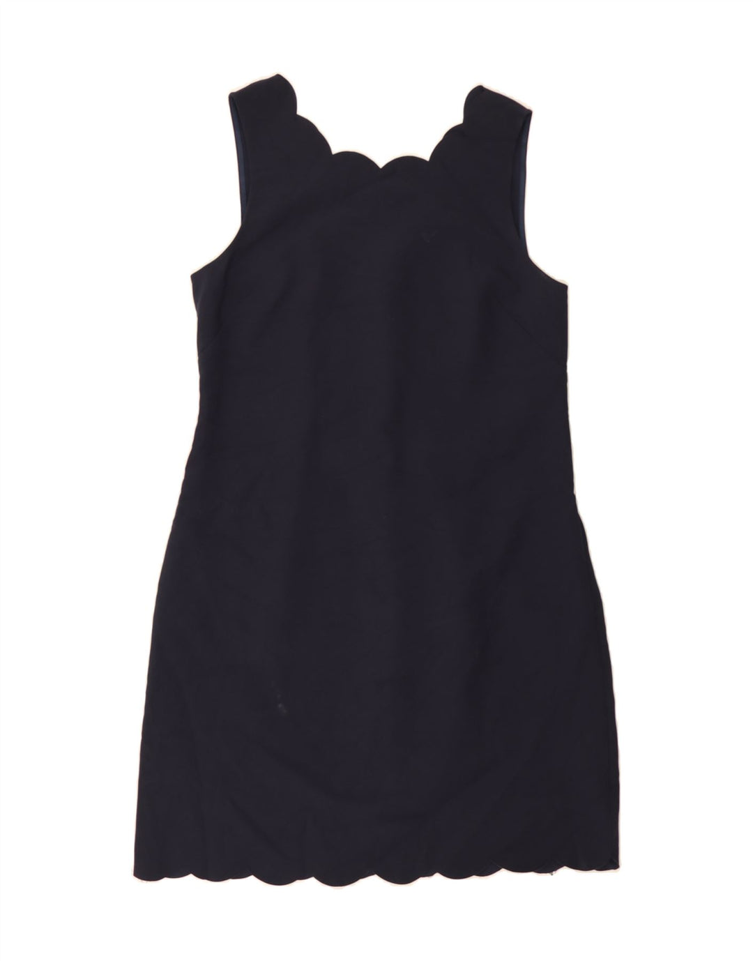 J. CREW Womens Sleeveless Sheath Dress US 12 Large Navy Blue Polyester Vintage J. Crew and Second-Hand J. Crew from Messina Hembry 