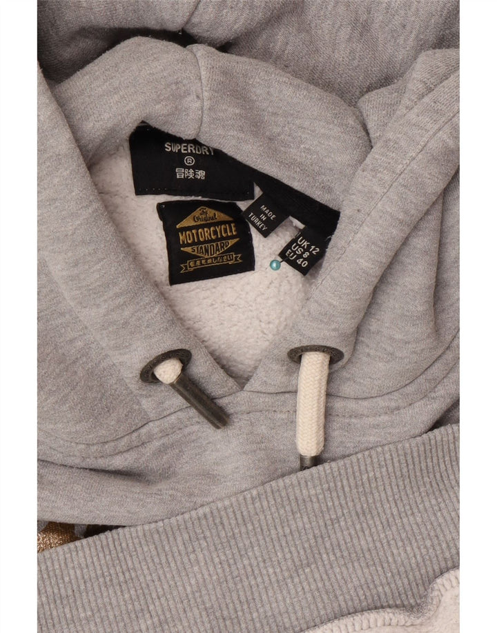 Женский джемпер с капюшоном Superdry UK 12 средний серый