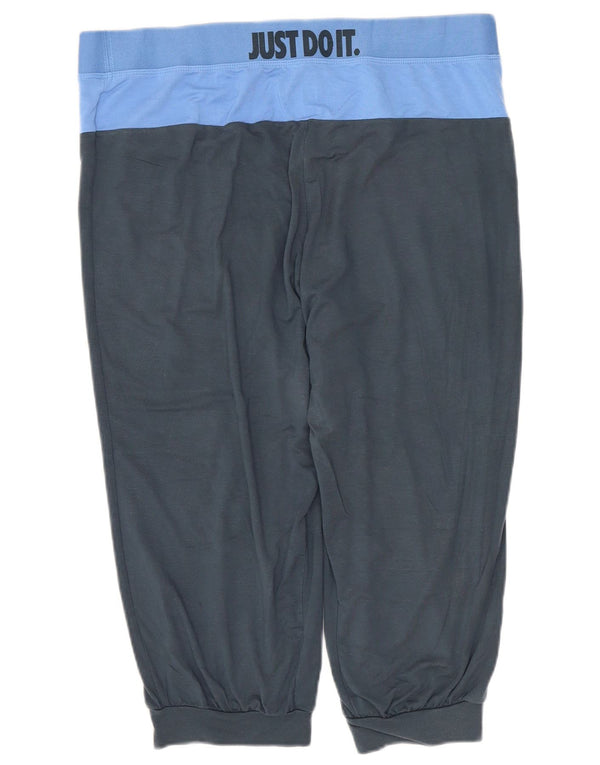 Женские спортивные шорты Nike Dri Fit с графическим рисунком UK 10, маленькие темно-синие с цветными блоками