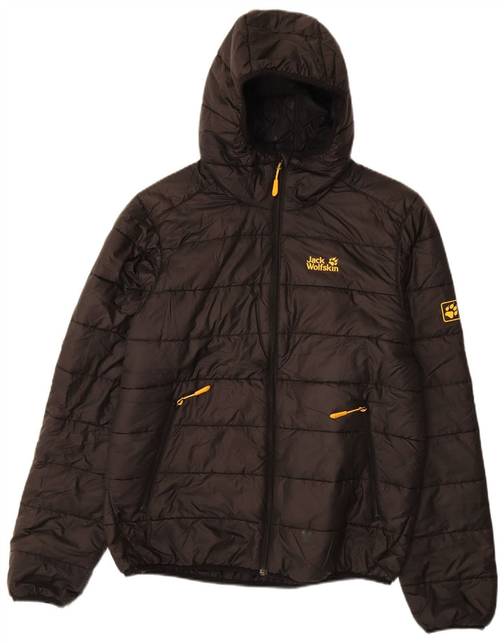 Мужская стеганая куртка JACK WOLFSKIN UK 34, маленькая, черный, полиэстер