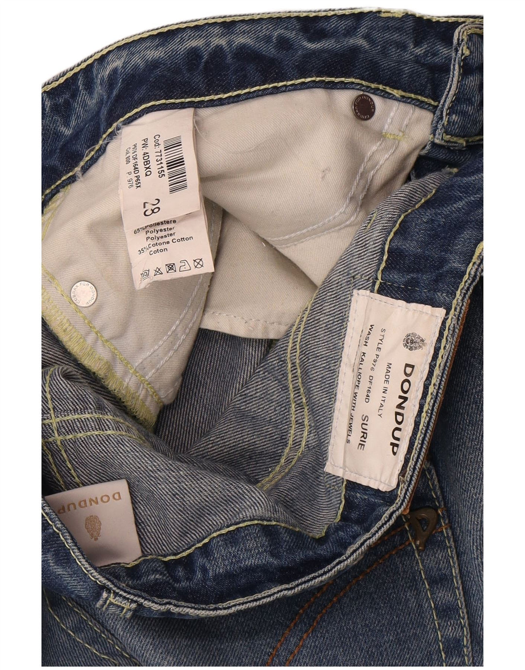 Женские капри Dondup W28 L26 синие, хлопок