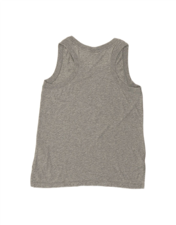NIKE Womens Graphic Vest Top UK 10 Small Grey Polyester