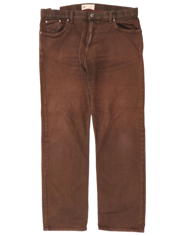 Мужские прямые джинсы Marks & Spencer Blue Harbor W36 L31 коричневые, хлопок