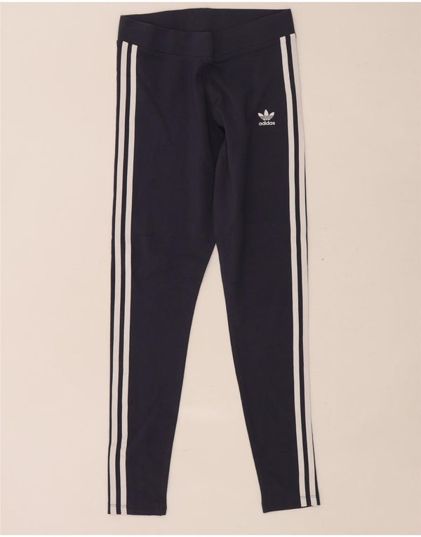 Женские леггинсы Adidas UK 12 Medium Navy Blue