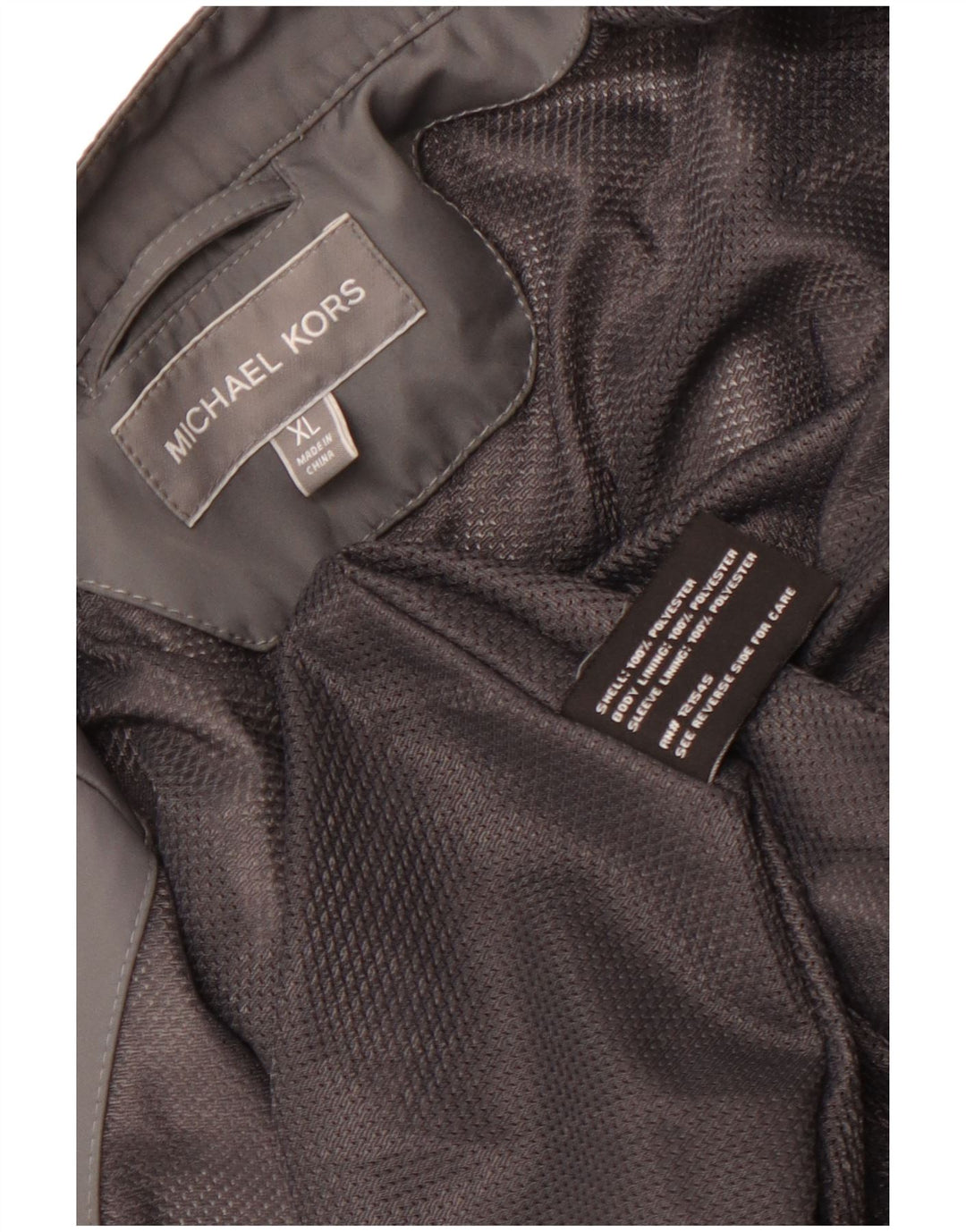 Мужская куртка MICHAEL KORS UK 42 XL серая, полиэстер