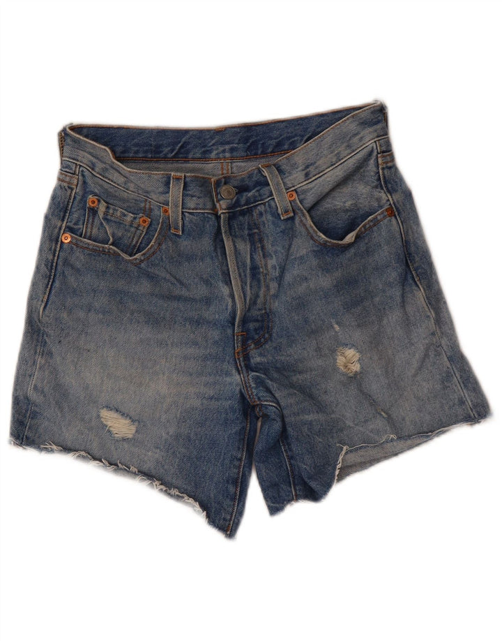 LEVI'S Womens 501 Denim Shorts W24 XS Blue Cotton