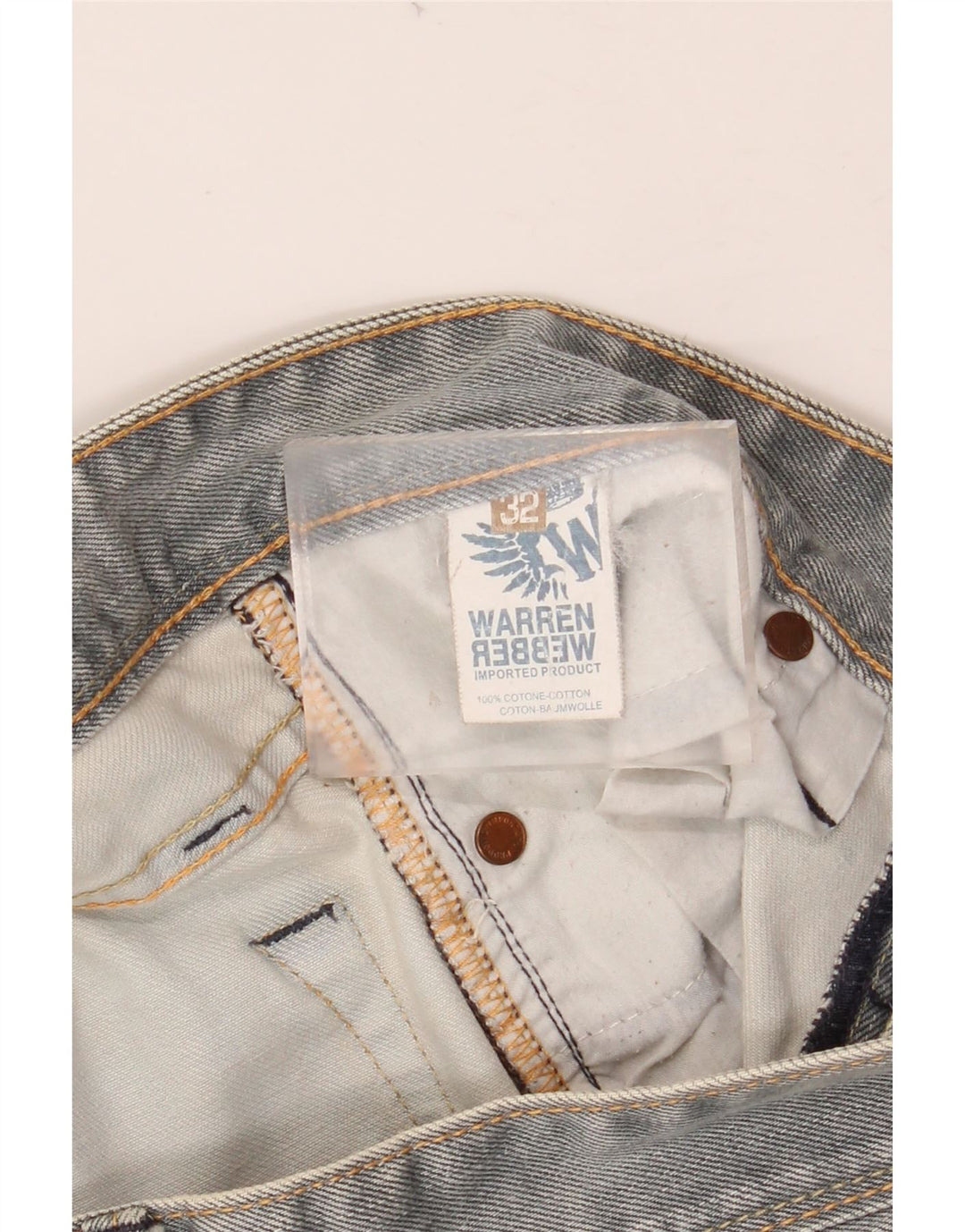 Мужские прямые джинсы WARREN WEBBER W32 L35, серый хлопок