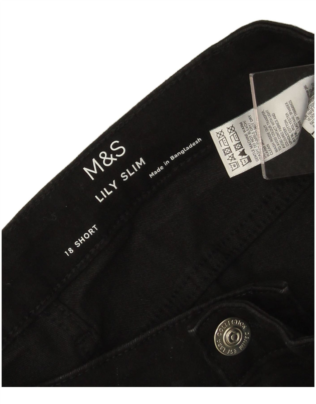 Женские зауженные джинсы MARKS & SPENCER Lily UK 18 XL W36 L26, черный хлопок