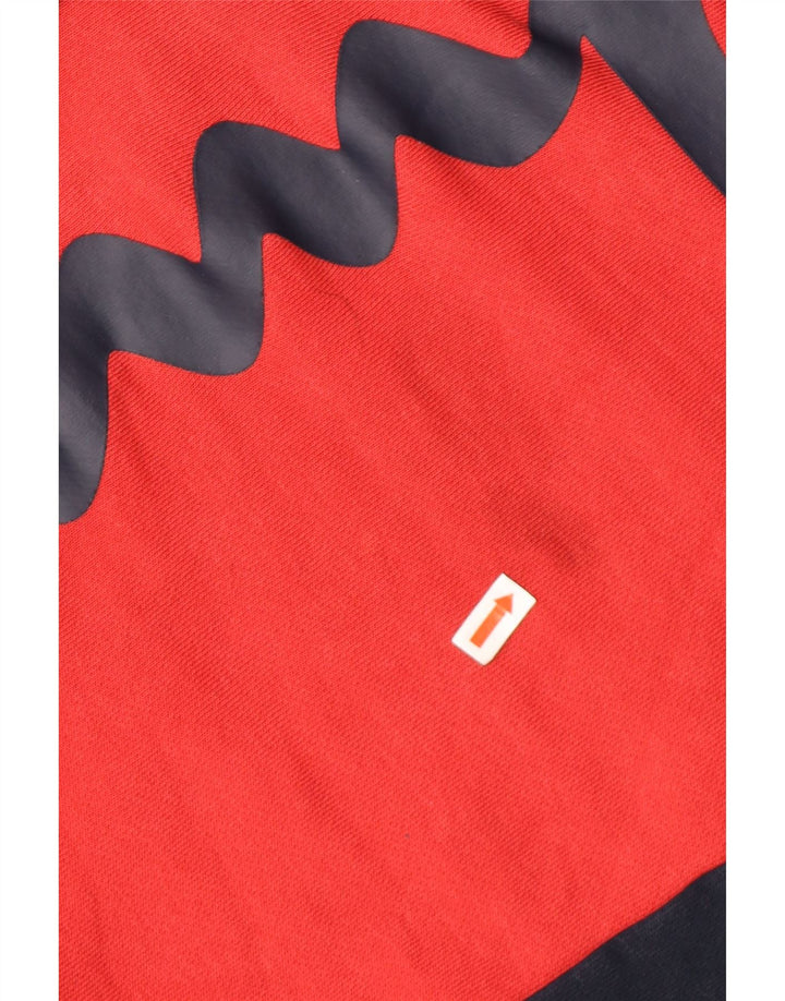 Женский джемпер с капюшоном CHAMPION UK 16, большой красный с цветными блоками