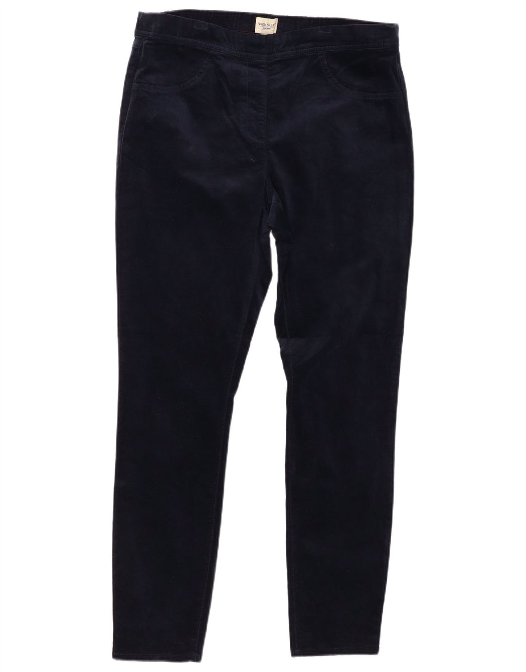 Женские бархатные повседневные брюки WHITE STUFF UK 16, большие W32 L30, темно-синие