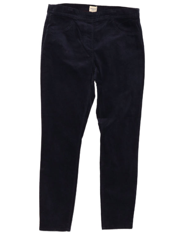 Женские бархатные повседневные брюки WHITE STUFF UK 16, большие W32 L30, темно-синие