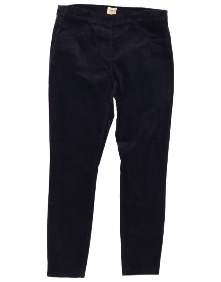 Женские бархатные повседневные брюки WHITE STUFF UK 16, большие W32 L30, темно-синие