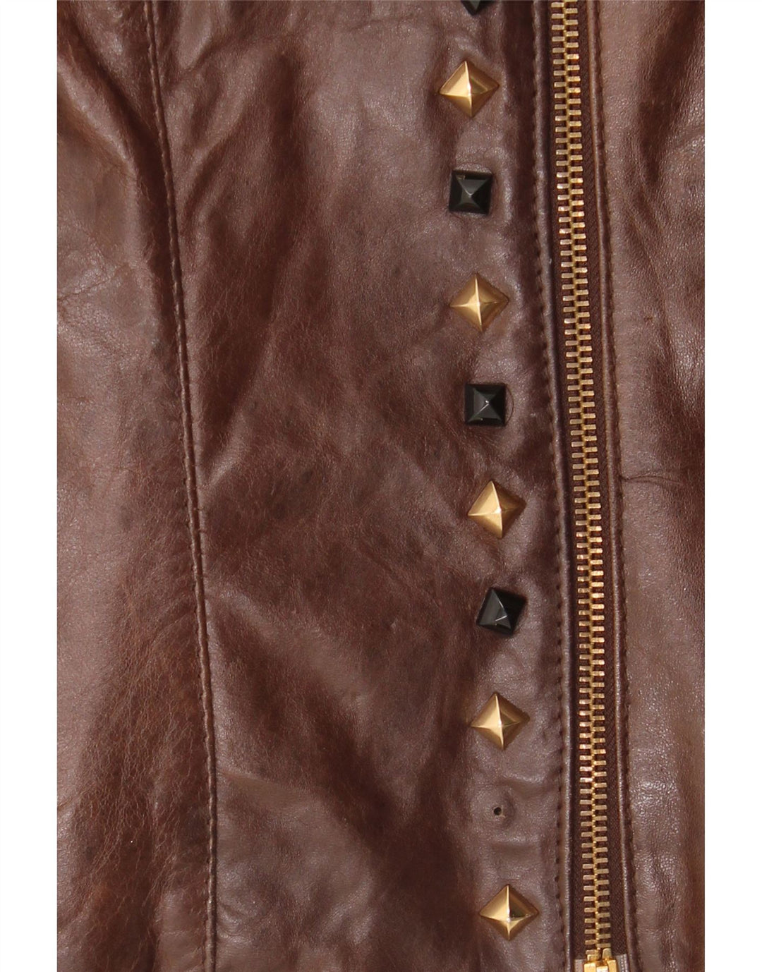 Винтажная женская кожаная косуха IT 44 Medium Brown Leather