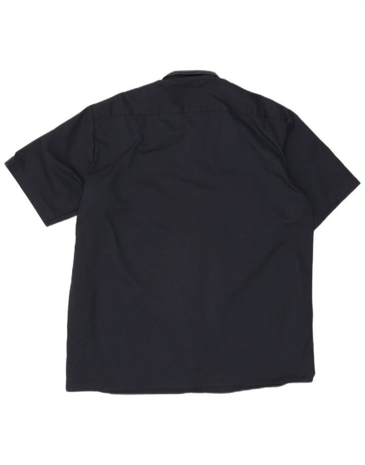 Мужская рубашка с коротким рукавом Dickies, большая темно-синяя, полиэстер