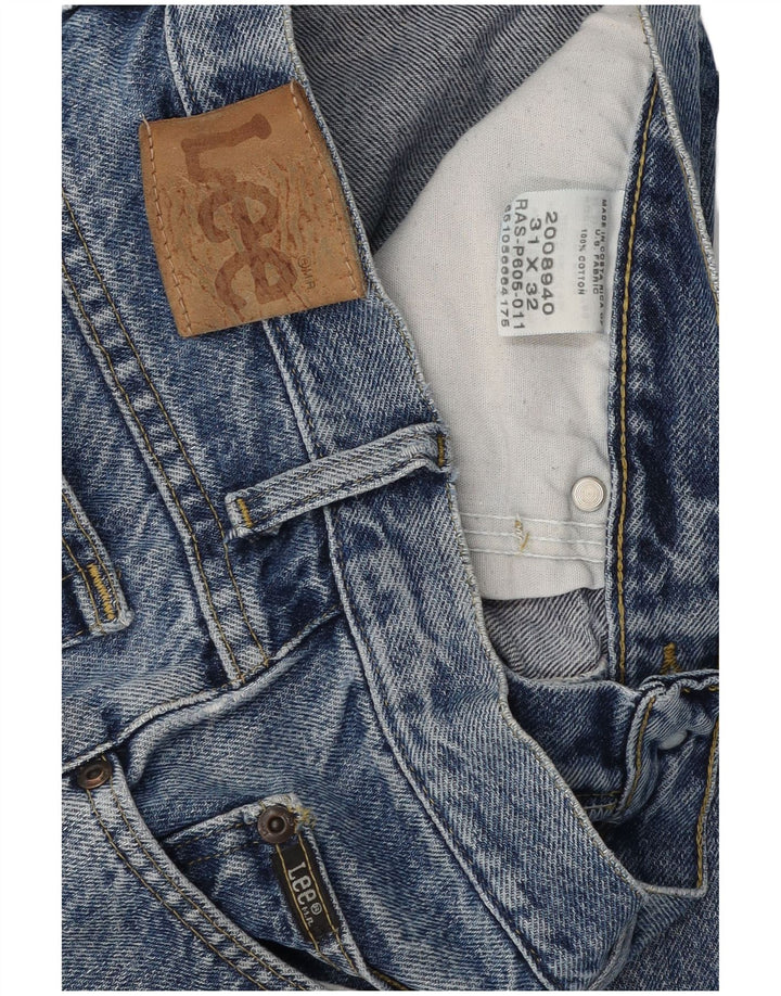 LEE Mens Straight Jeans W31 L32 Blue Cotton