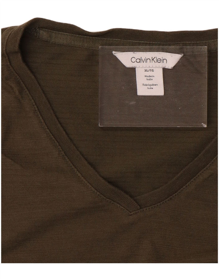 CALVIN KLEIN Мужская футболка Top XL Хаки