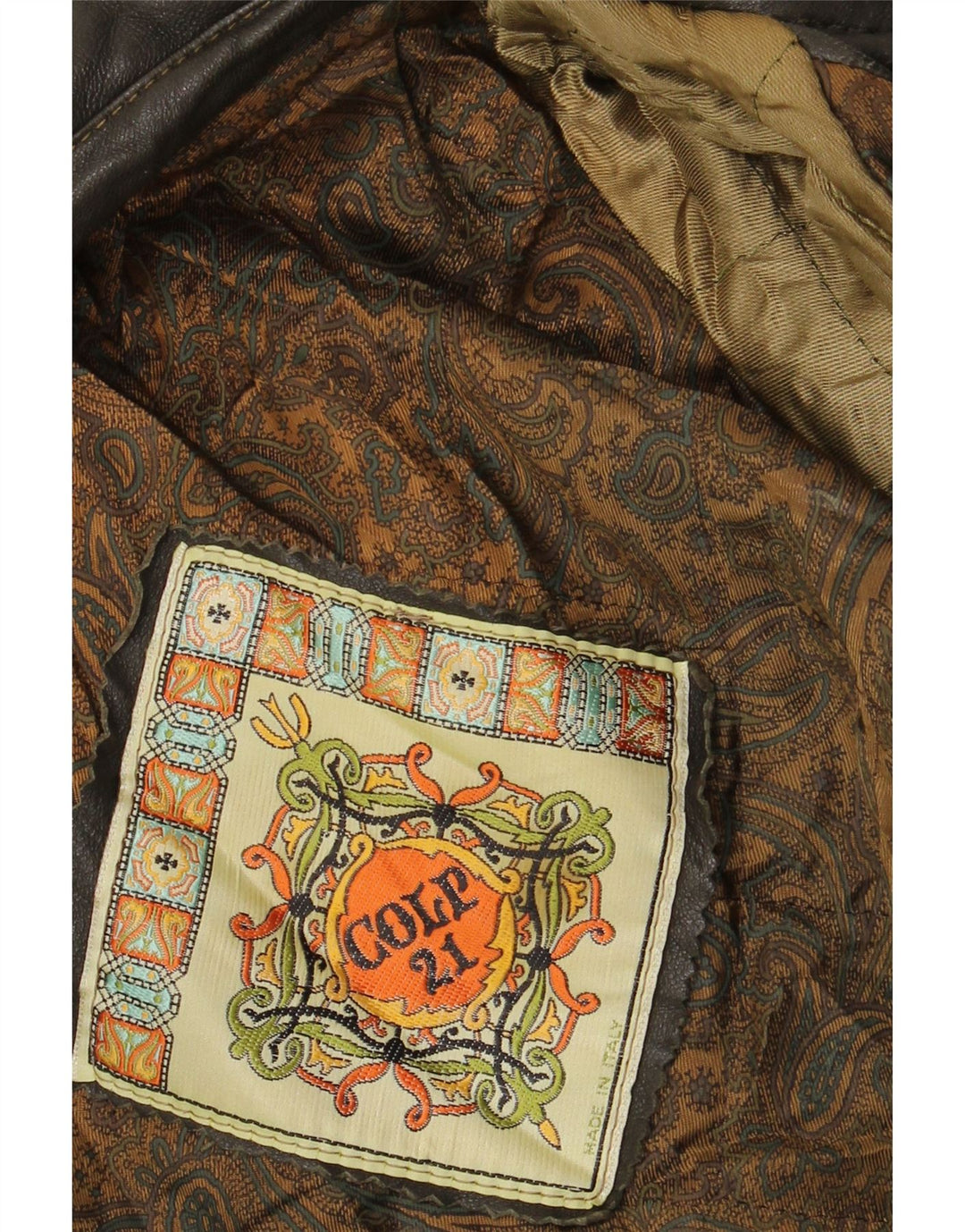 Мужская кожаная куртка VINTAGE UK 42 XL коричневая