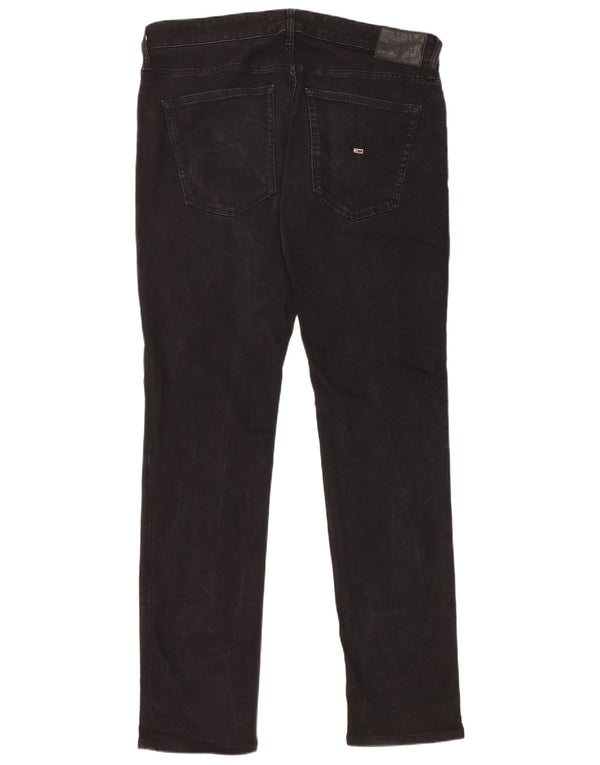 Мужские узкие джинсы Tommy Hilfiger W38 L34, черный хлопок