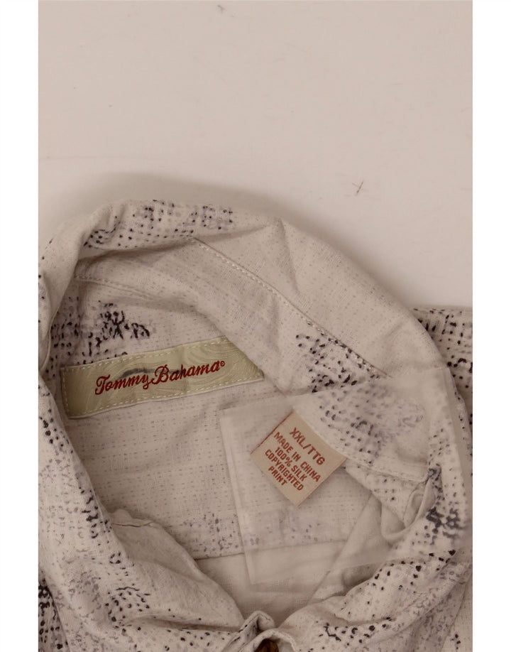 TOMMY BAHAMA Мужская рубашка с коротким рукавом 2XL Off White Floral Silk