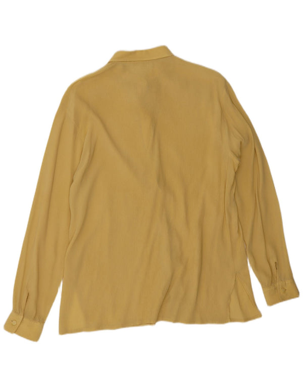Винтажная женская блузка-рубашка UK 18 XL, желтая