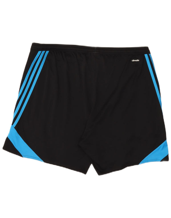 Мужские спортивные шорты Adidas Climalite XL, черные, полиэстер с цветными блоками