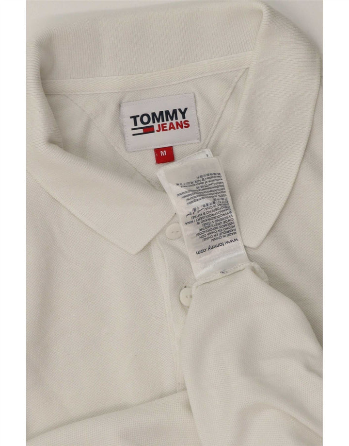 Мужская рубашка-поло Tommy Hilfiger из хлопка среднего размера белого цвета
