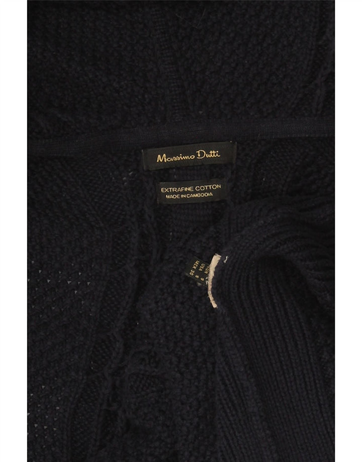 Женский удлиненный кардиган MASSIMO DUTTI UK 10, маленький темно-синий