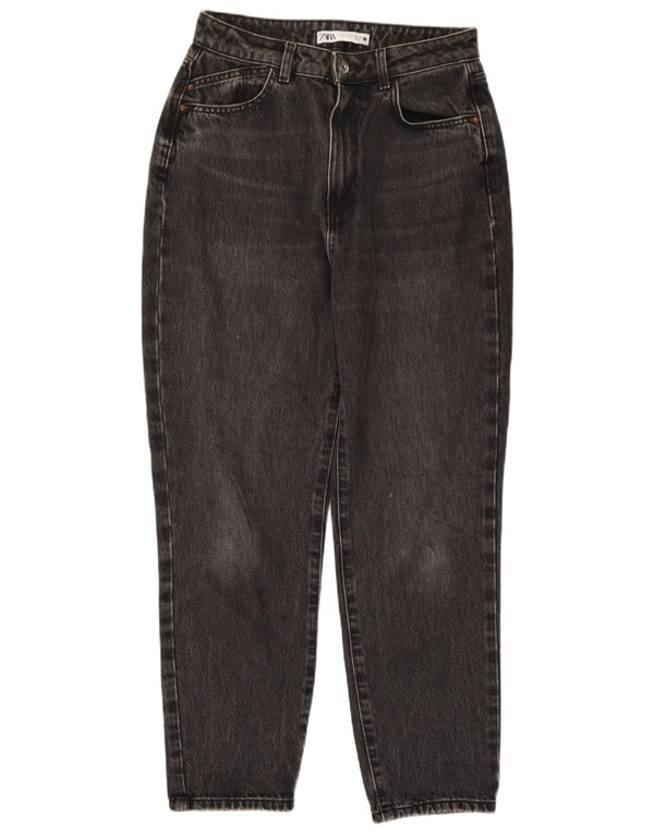 Женские зауженные джинсы с высокой талией Zara EU 38, маленькие W28 L27, серые