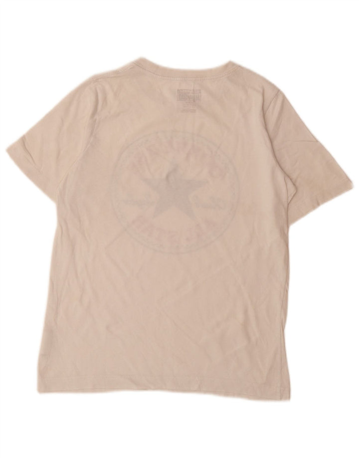 Футболка CONVERSE с рисунком для мальчиков, топ 10–11 лет, средний размер, белый хлопок, хлопок