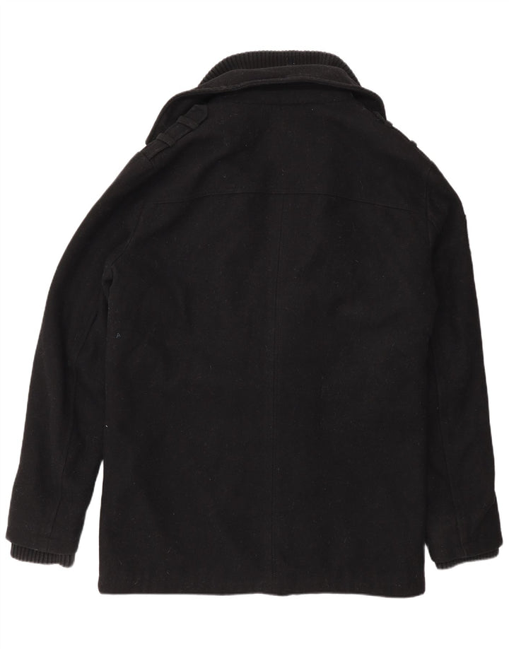 Мужское бушлат Jack & Jones UK 40, большой черный, шерстяной