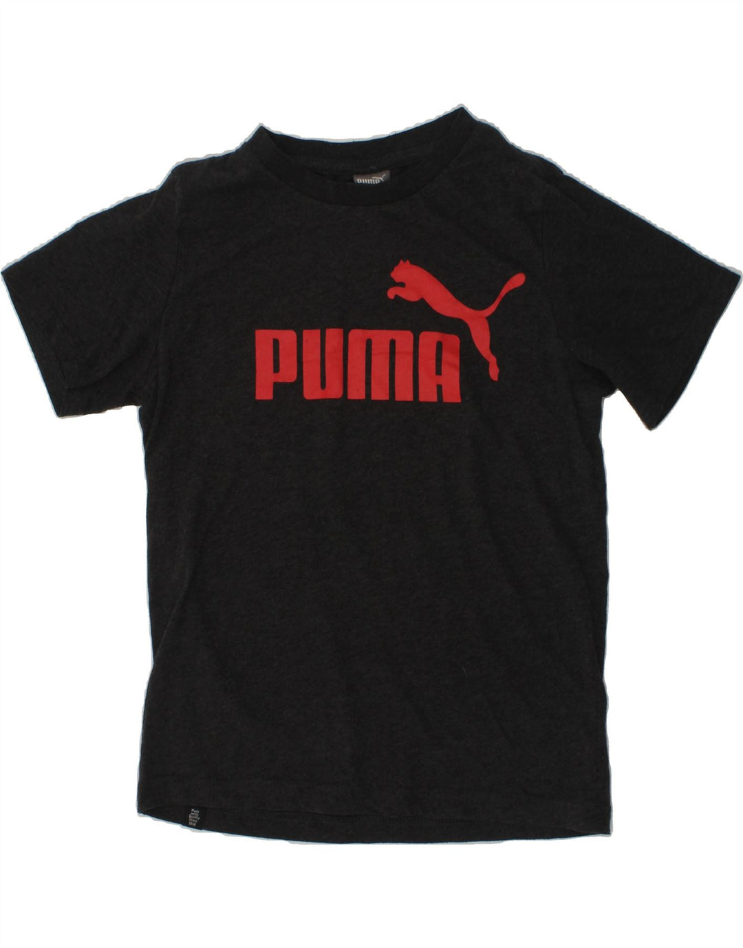 PUMA Boys Graphic T-Shirt Top 9-10 Years  Grey Cotton | Vintage Puma | Thrift | Second-Hand Puma | Used Clothing | Messina Hembry 