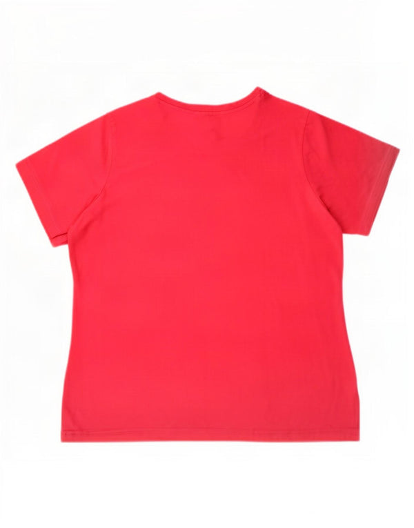 Женская футболка с рисунком Adidas Top UK 28/30 3XL Розовый