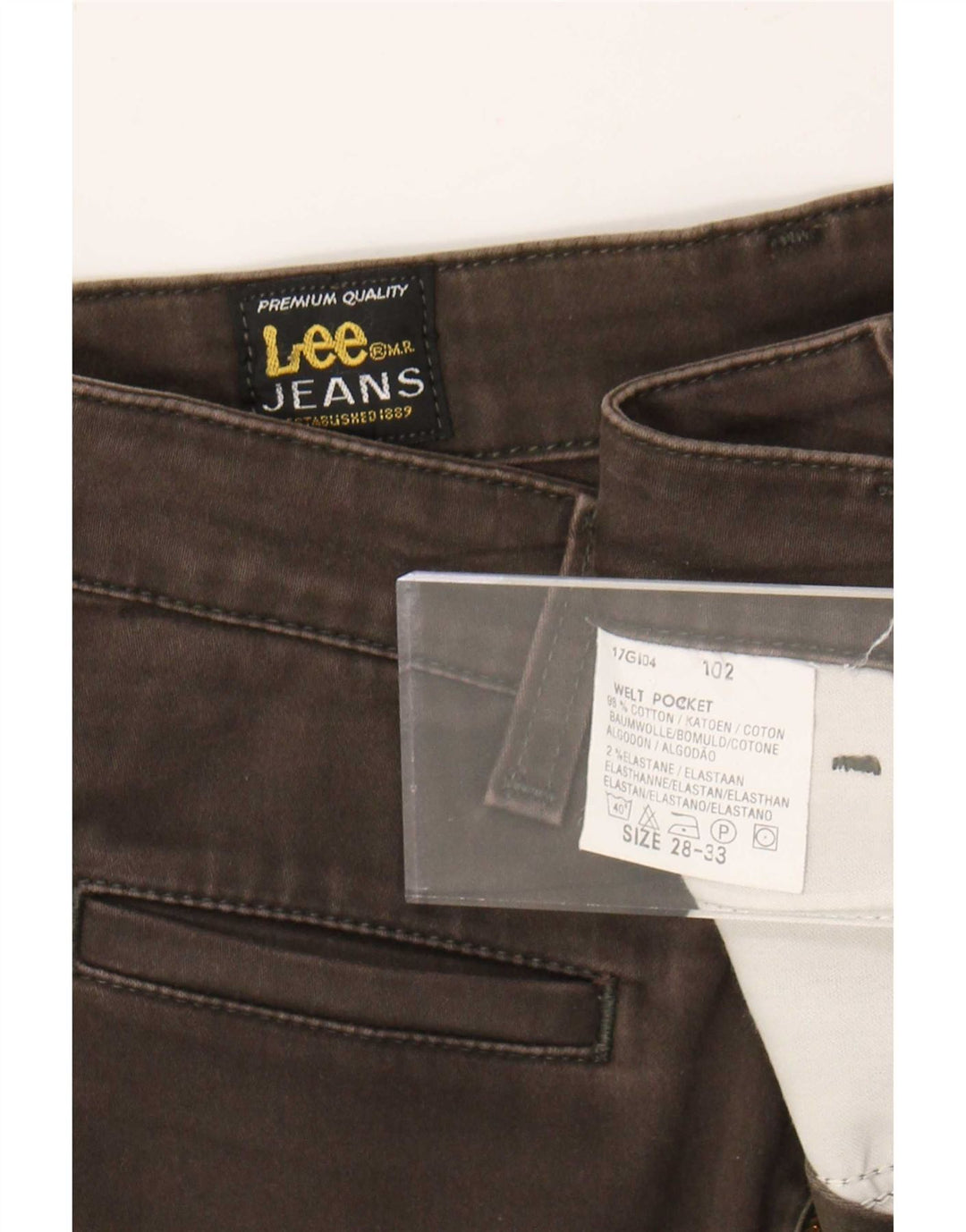 Женские джинсы Lee Bootcut W28 L28 Коричневые хлопковые