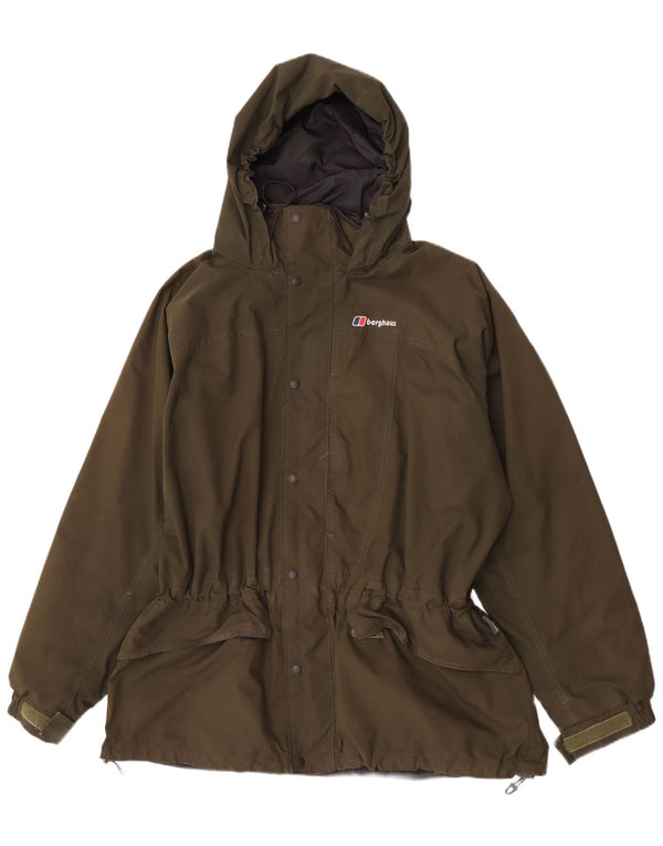 Berghaus Мужская дождевик с капюшоном UK 42 XL Хаки Нейлон