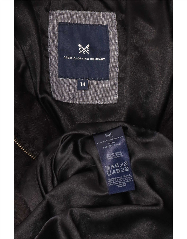Crew Clothing Женское пуховое пальто обычного кроя с капюшоном UK 14, средний черный