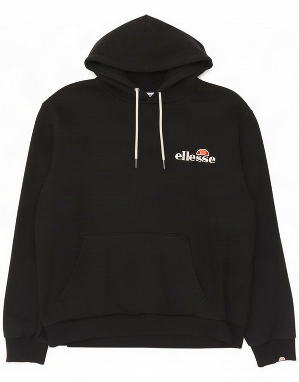 Женский джемпер с капюшоном Ellesse UK 16, большой размер, черный хлопок