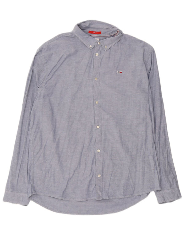 Мужская рубашка узкого кроя Tommy Hilfiger 2XL, синяя, хлопок