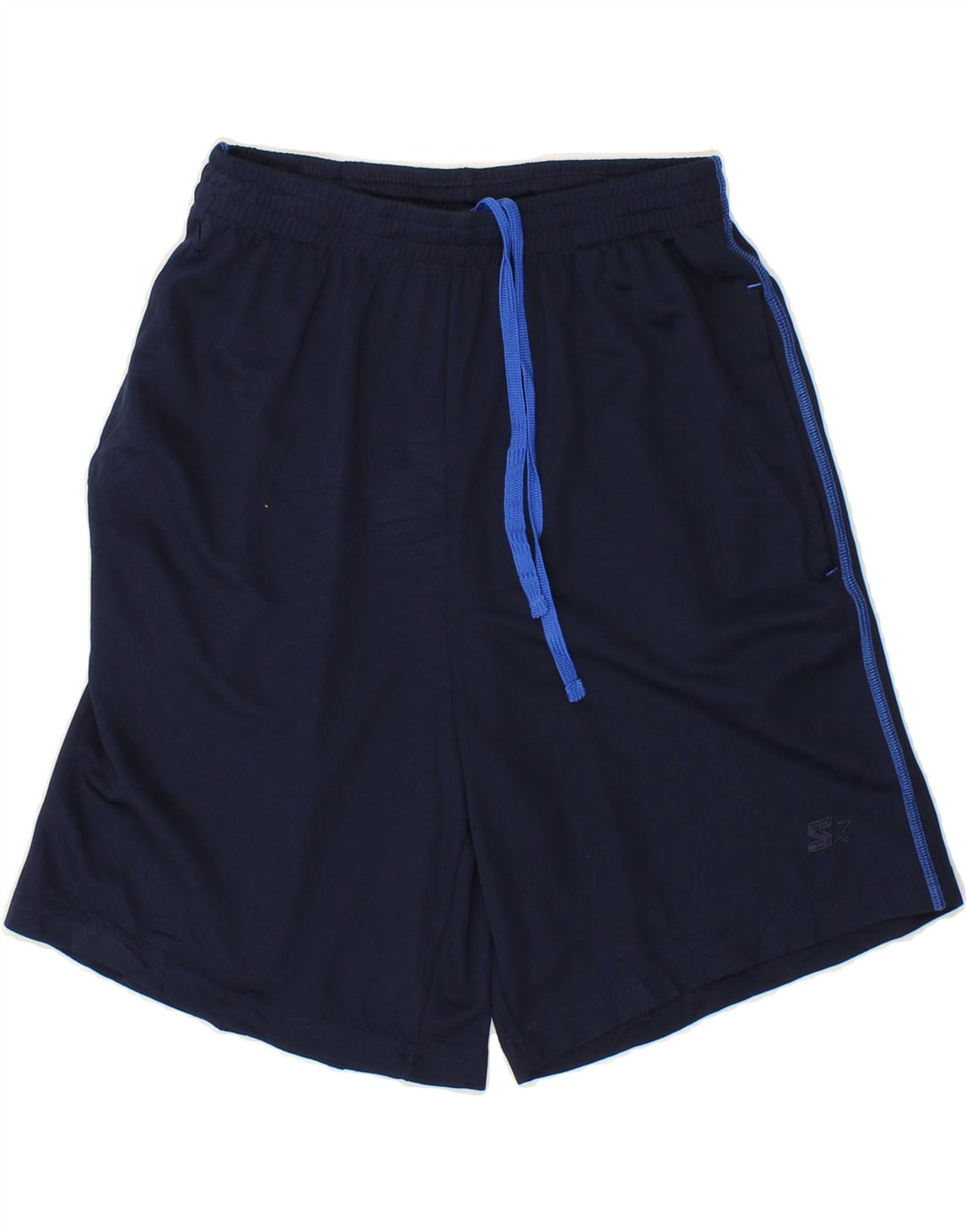 STARTER Mens Sport Shorts Small  Navy Blue Polyester Vintage Starter and Second-Hand Starter from Messina Hembry 