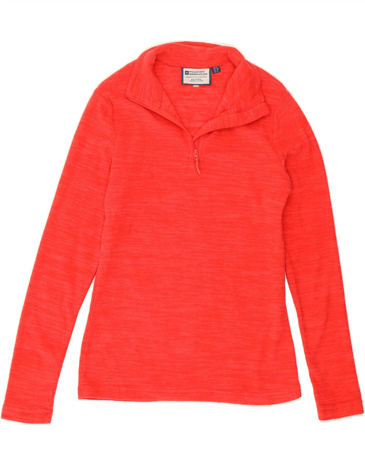 MOUNTAIN WAREHOUSE Womens Zip Neck Fleece Jumper UK 8 Small Red Polyester Vintage Mountain Warehouse and Second-Hand Mountain Warehouse from Messina Hembry 