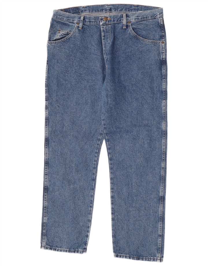 Мужские прямые джинсы Wrangler стандартного кроя W38 L30, синие, хлопок