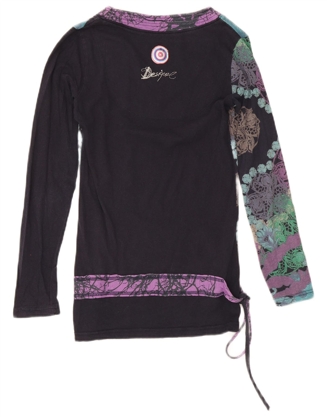 Женская блузка с длинным рукавом Desigual UK 12, средний разноцветный цветочный принт