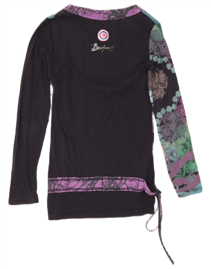 Женская блузка с длинным рукавом Desigual UK 12, средний разноцветный цветочный принт