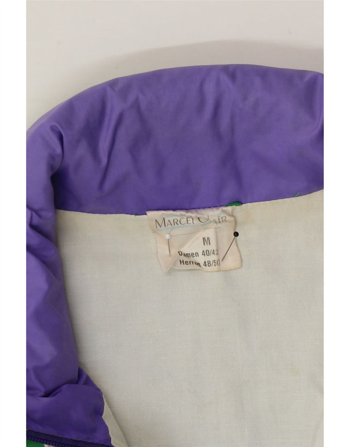 MARCEL CLAIR Mens Unisex Rain Jacket EU 48/50 Medium Green Colourblock Vintage Marcel Clair and Second-Hand Marcel Clair from Messina Hembry 