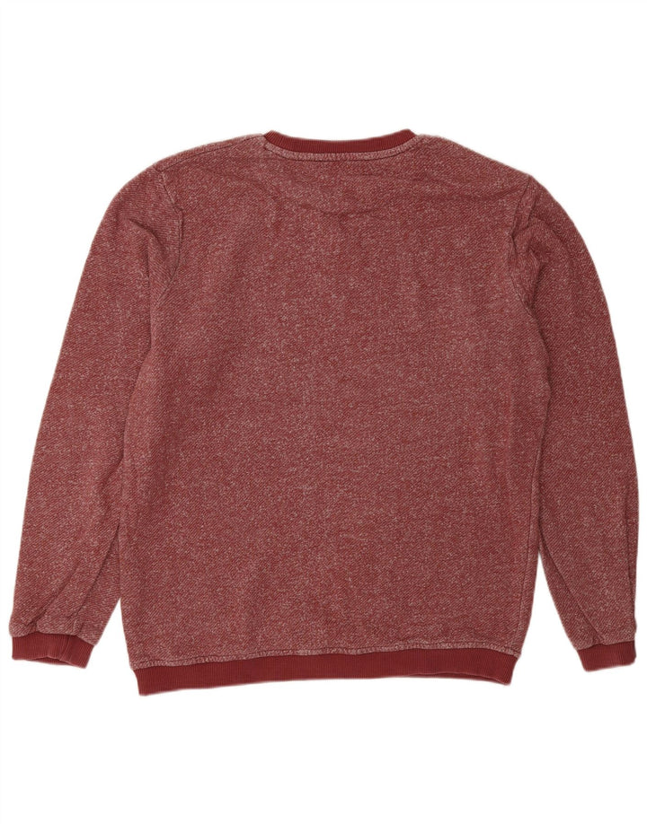 Мужской свитшот с рисунком Jack & Jones, средний бордовый хлопковый джемпер в крапинку