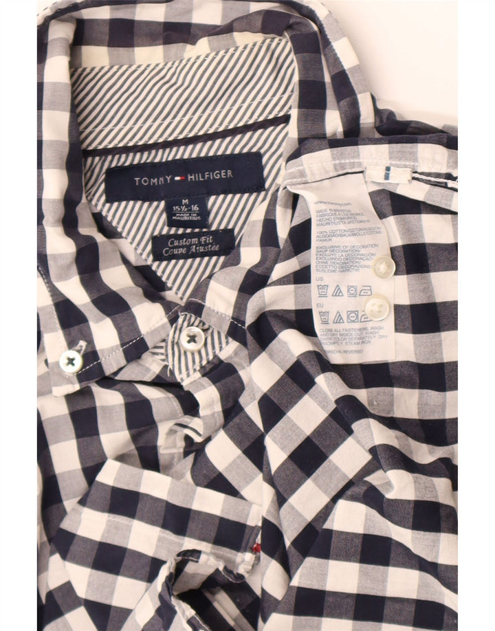 Мужская рубашка на заказ Tommy Hilfiger, размер 15 1/2 16, средний синий в клетку