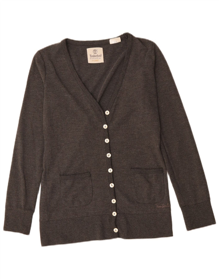 TIMBERLAND Женский Кардиган Свитер UK 10 Маленький Серый