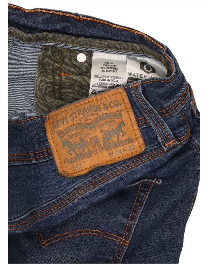 Мужские джинсы Levi's Slim 511 W34 L32 синие, хлопок