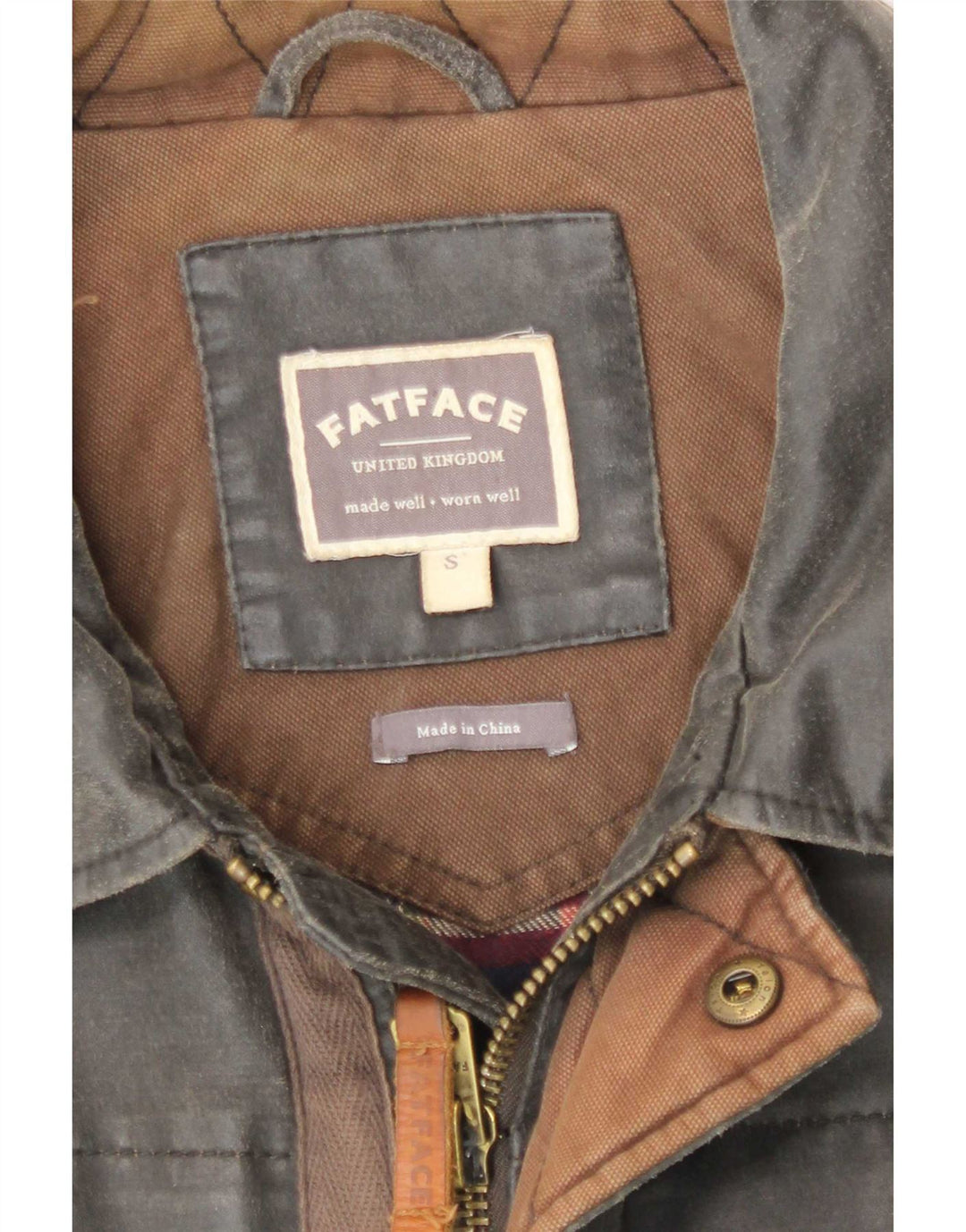 Мужская куртка Fat Face из вощеного хлопка, Великобритания 36, маленький серый полиэстер